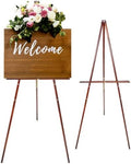 Conda 63" Wooden Tripod Artist Display Easel with Tray, A-Frame Adjustable Easel Stand for Wedding Sign, Foldable Easels for Painting Canvas, Display & Posters by CONDA