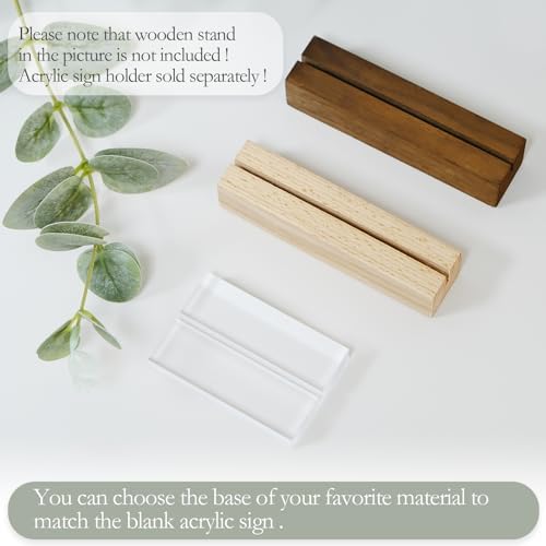 20 Pack Clear Acrylic Blank Signs for Table Numbers, 5x7 Inch Clear Acrylic Blank Sheet Sign 1/8 inch Thick, Use for DIY Wedding Table Signs Display Party Events - Image 4