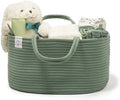 Natemia Diaper Caddy Organizer - Large, Lily Pad - Portable Rope Handles For Car Organizer - Three Compartments for Storage - Versatile Gift Bag For Baby Shower & Registry by Natemia