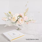 Andaz Press Personalized Wedding Guestbook with Gold Accents, Gold Square Frame White Guest Sign in Guest Registry 120 Pages 8.5 X 8.5 Memories Book for DIY, Scrapbook, Photo Album - Image 3