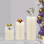 3Pcs Cylinder Stands for Party Foldable Cardboard Centerpiece Display Round Stands Centerpiece Cake Pedestal Stand 55-66LBS for Wedding Party Birthday Decor 40/60/80cm High (3Pcs-2) - Image 6