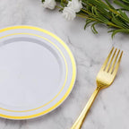 Goodluck 240Pcs 7" Round Gold Dessert Plastic Plates Set - Image 5
