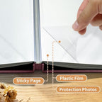 Large Photo Album Self Adhesive Scrapbook Album for 4x6 5x7 8x10 Pictures DIY Photo Book for Wedding, Anniversary, Christmas, Baby Shower, Ideal for Preserving Precious Moments - Image 5