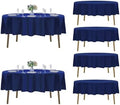 Fokitut 6 Pack Round Tablecloth, 90 Inch, Stain Resistant and Wrinkle Polyester Table Cloth, Fabric Table Cover for Kitchen Dining, Wedding, Party, Holiday Dinner-Royal Blue by Fokitut