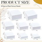 Barydat 8 Pcs White Wood Risers Display, Small 8.7" - Image 3