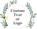 Personalized Business Logo Stickers - Ideal for Weddings, Birthdays, Favors & More. Waterproof, Fade & Heat Resistant. Pack of 100. (Wreath 16, 4 Inch) by clylife