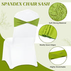 MDS Pack of 200 Spandex Chair Sashes Without Slider Buckles – Apple Green - Image 3