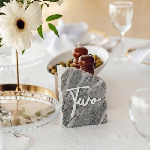 24 Pcs White Acrylic Cursive Wedding Table Numbers 1-24 - Image 7