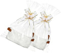 Empty Gift Basket Kit, 2-Pack Woven Storage Bin with Leather Handles Clear Cello Bags Pull Bows for Wrapping Presents Baby Shower Holiday by Unknown