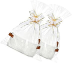 Empty Gift Basket Kit, 2-Pack Woven Storage Bin with Leather Handles Clear Cello Bags Pull Bows for Wrapping Presents Baby Shower Holiday by Unknown
