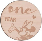 Disney Minnie Mouse Natural Wood Tone, 12 Piece Wooden Engraved Milestone Cards - Image 7