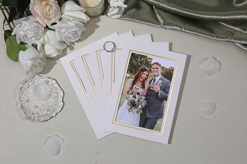Meonua 100 Pack Standing Paper Picture Frames,4x6Cardboard Photo Frame with Easel,Paper Photo Frame Cards,Gallery Frames Bulk For DIY,Wedding, Classroom,Graduation(White) - Image 5