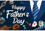 10x6.5ft Blue Fathers Day Backdrop Suit Tie Fathers Day Photo Backdrop Love Best Dad Ever Father's Day Decorations Background Family Prom Newborn Party Birthday Party Banner Photo Booth - Image 4