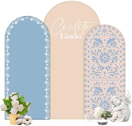 3 Pcs Mexican Arch Backdrop Cover Cielito Lindo Baby Shower Arch Backdrop by Chunful