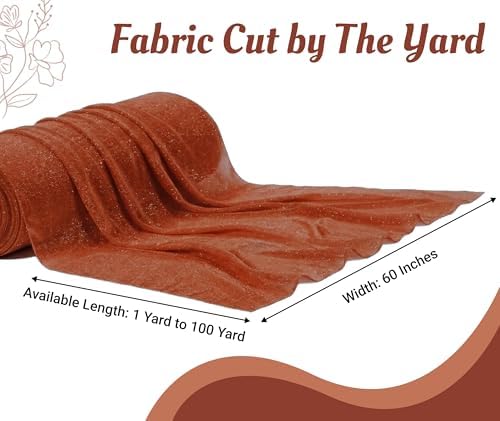 Pack of 45 Yard Chiffon Drapery Fabric, 60" Wide, Multiuse - Terracotta - Image 2