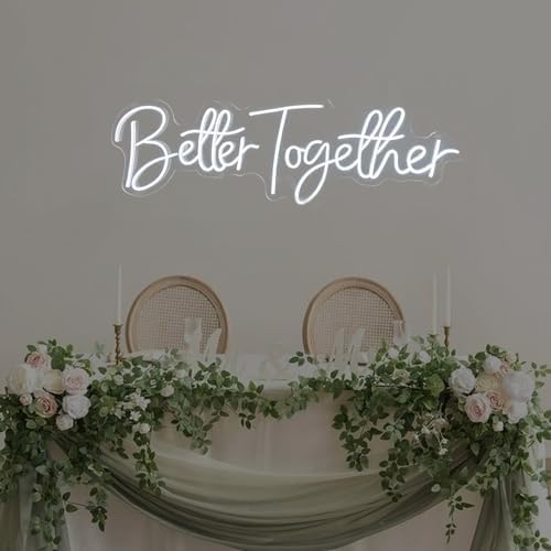 Better Together LED Neon Sign, Custom Neon Light Wedding Decor Engagement Party Proposal Light Gift-30 inch - Image 4