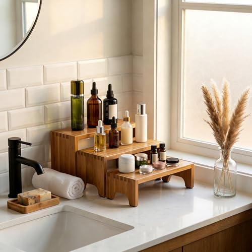 ZUJJAFY Set of 3, Acacia Wood Risers Display Stands, Cupcake Stand Decorative Display Risers for Food Desserts, Tiered Wooden Riser Display Stands for Vendor Events, Party, Wedding - Image 5