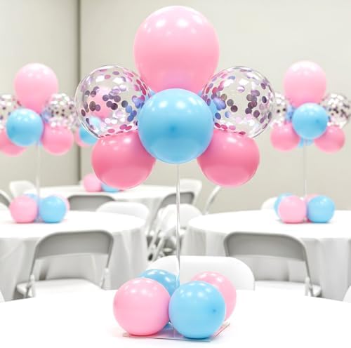 12 Pack Acrylic Balloon Stands for Table, Reusable Party Centerpiece Kits - Image 6