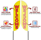 Welcome 2 Sign Feather Flag Pole Kit for Outdoor by Mavis Printing | 15 FEET Long Polyester Outdoor Banner Flag for Easy Hang | HD Print Swooper Flag Pole Mount to Celebrate Welcome 2 - Image 4