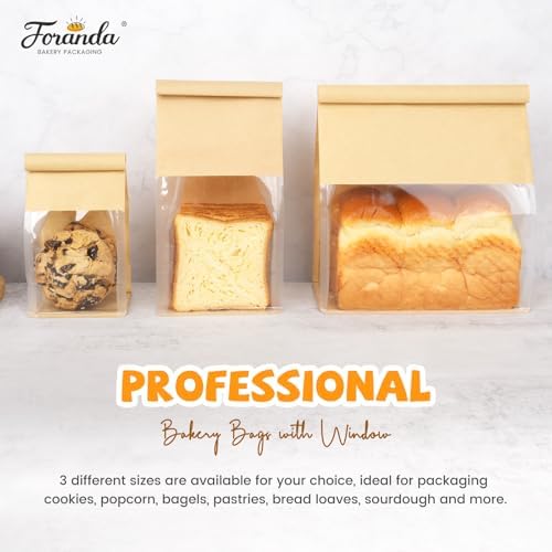 100 Pcs Bakery Bags with Window, 5.1"x3.9"x11" Cookie Packaging with Seal - Image 4