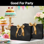 EUSOAR Large Gift Bags, 20pcs 16"x6"x12"Black Kraft Thank You Paper Bags with Bow Ribbon Handle, Gift Wrap Treat Bags Bulk for Wedding Baby Shower Birthday Bridesmaid Anniversary Holiday Party - Image 6