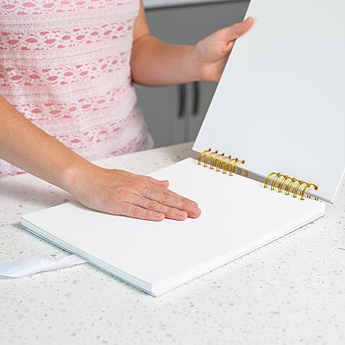 Never Ever Land Scrapbook Album – 12x10 Marble Scrap Book. Scrapbooking Supplies, Memory Book, Wedding Guest Book, Photo Album, Baby Shower Gifts, Valentines, Engagement Gifts, and Anniversary - Image 4