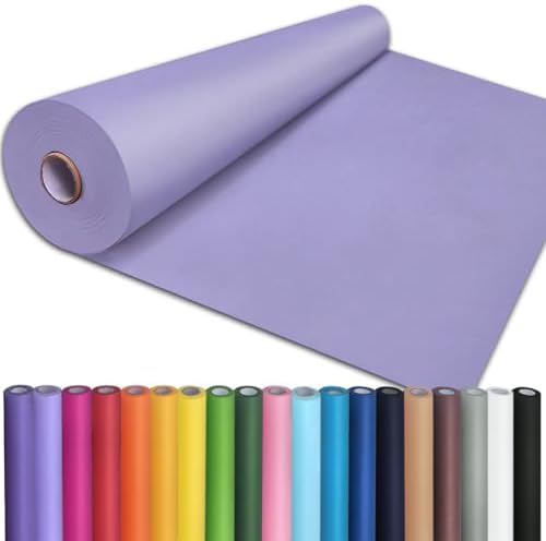 PerkHomy 24" x 2,400" (200') Light Purple Kraft Paper Roll for Craft Bulletin Board Paper Art Table Covering Crafting Gift Wrapping Bouquet Packing Parcel 80GSM 55LB (Light Purple, 24" x 200') by PerkHomy