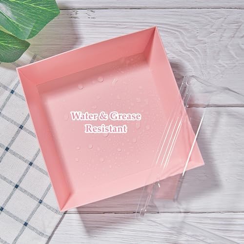 Ocmoiy Small Charcuterie Boxes with Clear Lids, 4 Inches, 100 Pack, Pink - Image 4