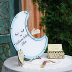 Baby Shower Guest Book Alternative Wooden Drop Box Frame Keepsake (Moon) - Image 4