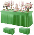2Pack Spandex Tablecloth for 6FT Rectangle Tables,Table Skirt by Baoszty