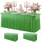 2Pack Spandex Tablecloth for 6FT Rectangle Tables,Table Skirt by Baoszty
