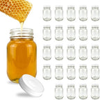 RetroPak Mini Mason Jars with Lids, 24 Pack, 3 oz Glass Honey Jars, White by Unknown