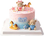 12-Piece Gender Reveal Cake Topper Set with Bear Star Rocking Horse Picks - Image 5