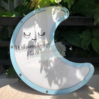 Baby Shower Guest Book Alternative Wooden Drop Box Moon Nursery Keepsake - Image 2