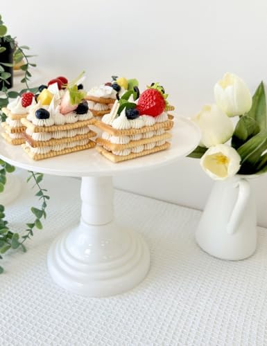 3 Pcs White Cake Stand Set Round Plastic Cupcake Stand Holder Dessert Table Display Set, Dessert Serving Platter for Tea Party, Birthday, Wedding, Baby Shower - Image 4