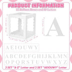 12 Pcs Baby Boxes for Baby Shower Scalloped Clear Balloon Box with Letters - Image 2