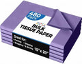 Party Solids Purple Tissue Paper for Gift Bags 15" X 20" 480 Sheets by Crown+Display