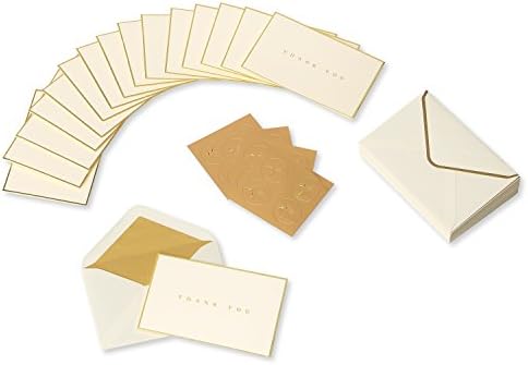 Papyrus Thank You Cards with Envelopes, Gold Border (16-Count) & Succulents (20-Count) - Image 3