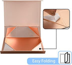 Rose Gold Gift Box for Anniversary with Magnetic Lid, 13.85"x8.35"x4.45" - Image 4