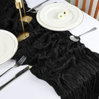 6 Pack Black Cheesecloth Table Runner 10Ft 23 x 120 Inch - Image 6