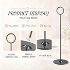 Urban Deco 36PK Table Number Holders Place Card Holders 12 Inch Table Card Holders Steel Card Holders for Photos, Food Signs, Memo Notes, Weddings, Restaurants, Birthdays (Black 36PK) - Image 3