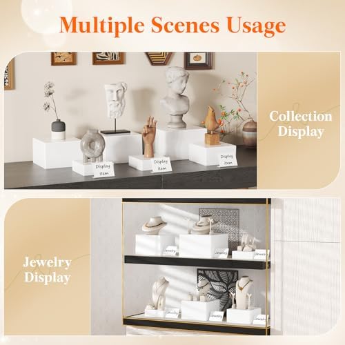 Lifewit Buffet Risers, 6 Pcs Plastic Dessert Table Display Set, Black - Image 6