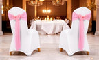 Pack of 100 Chiffon Chair Sashes for Wedding & Event Décor - Bubblegum Pink - Image 2