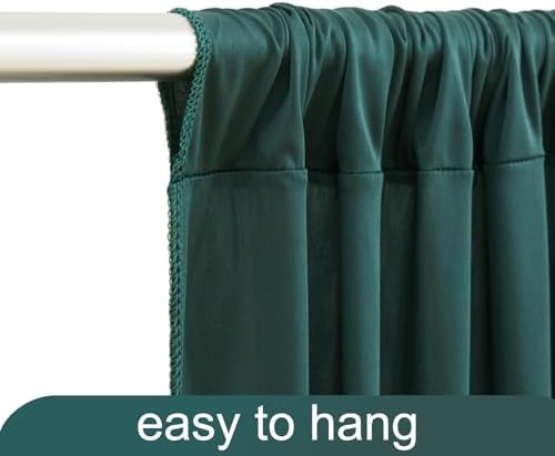20ft x 10ft Hunter Green Backdrop Curtain for Parties Dark Green Wrinkle Free Backdrop Drapes Panels for Baby Shower Birthday Party Photo Photography Polyester Fabric Background Decoration - Image 7