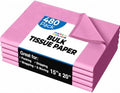 Party Solids Pink Tissue Paper for Gift Bags 15" X 20" 480 Sheets by Crown+Display