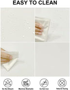 Fokitut 6 Pack Waterproof Rectangle Tablecloth, 90x156 Inch,Stain Resistant and Wrinkle Polyester Table Cloth, Fabric Table Cover for Kitchen Dining, Wedding, Party, Holiday Dinner-Ivory - Image 2