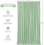 10ft x 15ft Sage Green Wrinkle Free Backdrop Curtains for Wedding Party Backdrops Curtain Drapes Fabric Decorations Photo Back Drop Cloth for Baby Shower Photography Stage Reception - Image 6