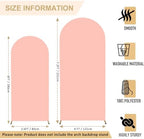 FANPROMS Wedding Arch Cover Set of 2 Rose Arch Cover Spandex Arched Backdrop Cover Chiara Wall Backdrop Covers for Garden Arches Frame Arch Fabric Covers 6FT 7.2FT for Bridal Shower Ceremony Decor - Image 3