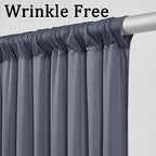 10ft x 10ft Wrinkle Free Charcoal Backdrop Curtains for Parties, Polyester Photo Backdrop Drapes 2 Panels 5x10ft for Wedding Birthday Party Photography Background Backdrop Stand - Image 2