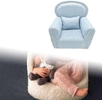Newborn Photography Sofa Photography Props Decoration Studio Backdrop Posing Sofa, Blue - Image 2